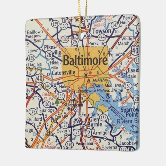 Baltimore  Map Keramisch Ornament (Links)