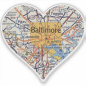 Baltimore  Map Sticker (Voorkant)