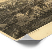 Baltimore Maryland 1862 Antiek Panorama Poster (Hoek)