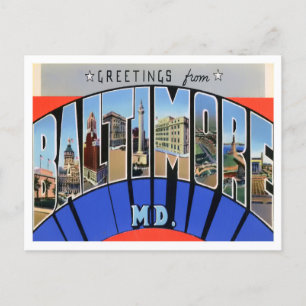 Baltimore, Maryland  Big Letters Briefkaart