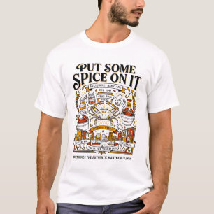Baltimore Maryland Blauwe Krab Seizoensthema T-shirt