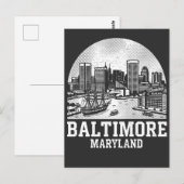 Baltimore Maryland Briefkaart (Voorkant / Achterkant)
