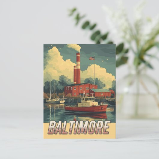  Baltimore Maryland Briefkaart (Staand voorkant)