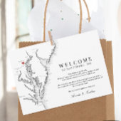 Baltimore Maryland Bruiloft Welkomstroute Bedankkaart