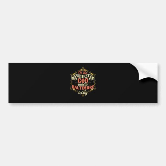 Baltimore Maryland Bumpersticker (Voorkant)