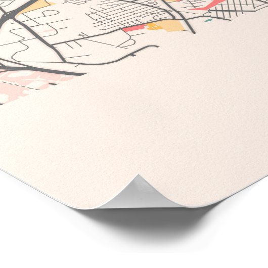 Baltimore - Maryland Chalk City Map Poster (Hoek)