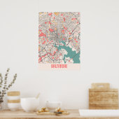 Baltimore - Maryland Chalk City Map Poster (Keuken)