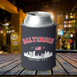 Baltimore Maryland Chic Cityscape Design Blikjeskoeler