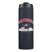 Baltimore Maryland Chic Cityscape Design Thermosbeker (Voorkant)