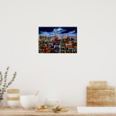 Baltimore Maryland City Skyline bij nacht Poster (Keuken)