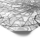 Baltimore Maryland City Skyline met kaart Poster (Hoek)