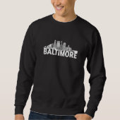 Baltimore Maryland City Skyline Silhouette Outline Trui (Voorkant)