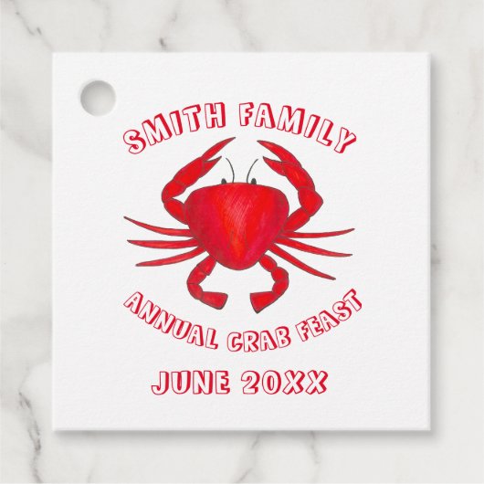 Baltimore Maryland Crab Feast Crustacean Seafood Bedankjes Labels (Voorkant)