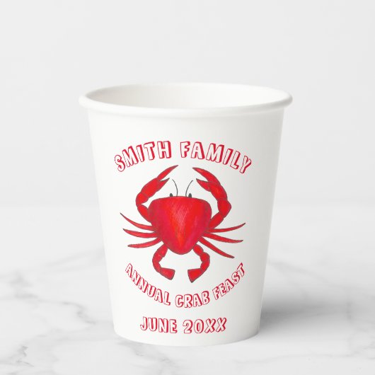 Baltimore Maryland Crab Feast Crustacean Seafood Papieren Bekers (Voorkant)
