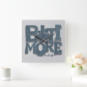Baltimore Maryland Denim Letter Vierkante Klok (Huis)