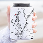 Baltimore Maryland Elegant Zwart Wit Bruiloft Blikjeskoeler