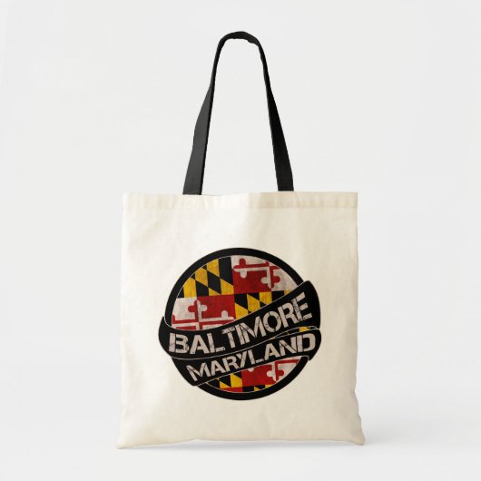 Baltimore Maryland flag grunge canvas tas (Voorkant)