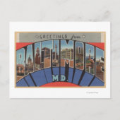 Baltimore, Maryland - Grote letterscènes Briefkaart (Voorkant)