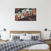 Baltimore, Maryland - Grote letterscènes Canvas Afdruk (Insitu (Slaapkamer))