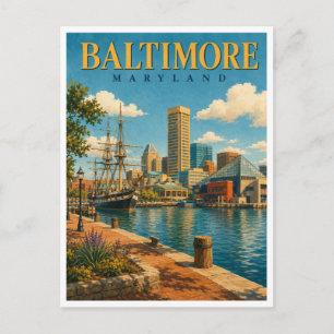 Baltimore Maryland Inner Harbor GeoSaga Briefkaart