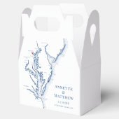 Baltimore Maryland Kaart Elegant Bruiloft Bedankdoosjes (Geopend)