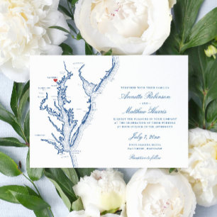 Baltimore Maryland Kaart Elegant Navy Blauwe Trouw