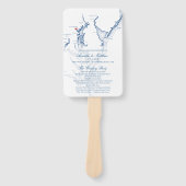 Baltimore Maryland Kaart Huwelijksprogramma Handwaaier (Voorkant)