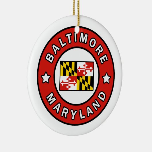 Baltimore Maryland Keramisch Ornament (Rechts)