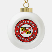 Baltimore Maryland Keramische Bal Ornament (Voorkant)