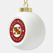 Baltimore Maryland Keramische Bal Ornament (Rechts)