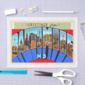 Baltimore Maryland  Large Letter Briefkaart Tissuepapier (Craft)