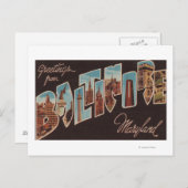 Baltimore, Maryland - Large Letter Scenes 3 Briefkaart (Voorkant / Achterkant)