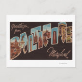 Baltimore, Maryland - Large Letter Scenes 3 Briefkaart (Voorkant)