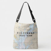 Baltimore Maryland Latitude Nautical Crossbody Tas (Voorkant)
