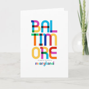 Baltimore Maryland Mid Century, Pop Art Kaart