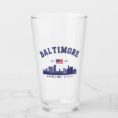 Baltimore Maryland Modern Skyline city Glas (Voorkant)