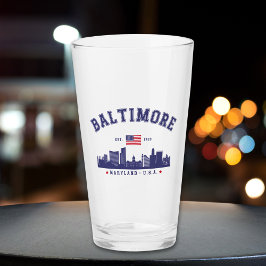 Baltimore Maryland Modern Skyline city Glas