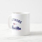Baltimore Maryland Modern Skyline city Koffiemok (Voorkant links)