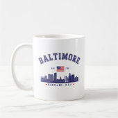 Baltimore Maryland Modern Skyline city Koffiemok (Links)
