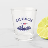 Baltimore Maryland Modern Skyline city Shot Glas (Voorkant)