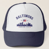 Baltimore Maryland Modern Skyline city Trucker Pet (Voorkant)
