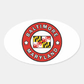 Baltimore Maryland Ovale Sticker (Voorkant)