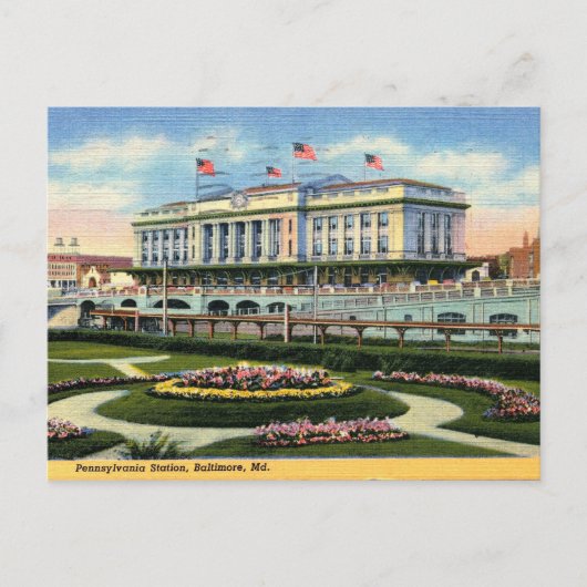 Baltimore, Maryland, Pennsylvania Station, Briefkaart (Voorkant)