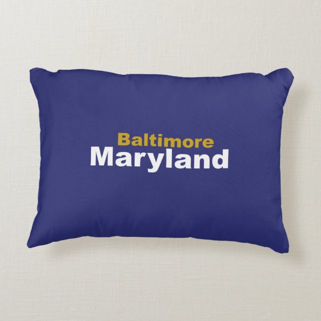 Baltimore, Maryland Pillow Decoratief Kussen (Achterkant)