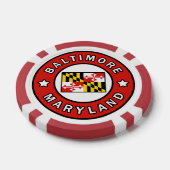Baltimore Maryland Pokerchips (Enkel)
