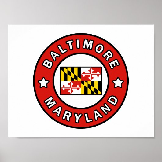 Baltimore Maryland Poster (Voorkant)