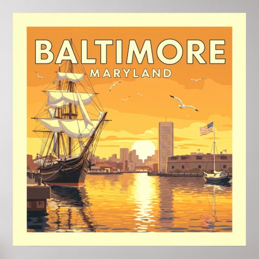  Baltimore Maryland Poster (Voorkant)