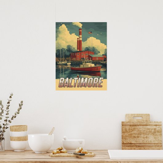 Baltimore Maryland Poster (Keuken)
