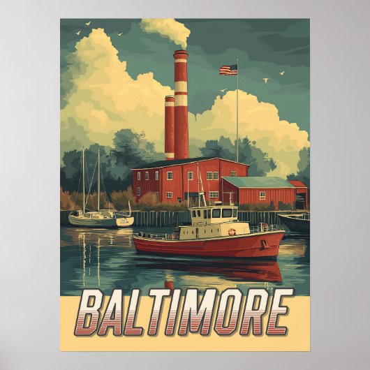 Baltimore Maryland Poster (Voorkant)