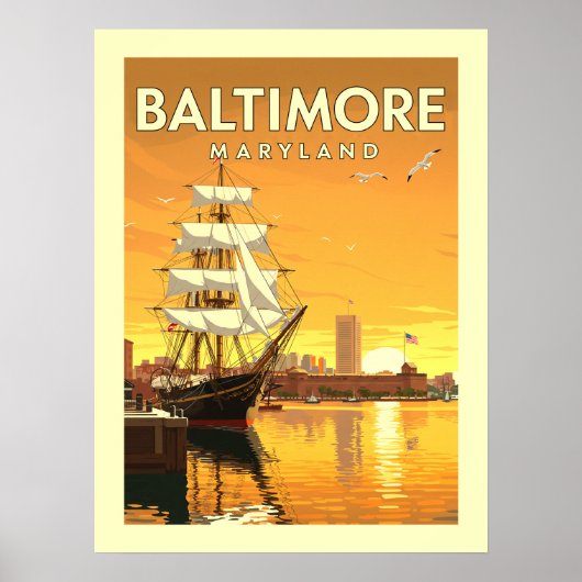  Baltimore Maryland Poster (Voorkant)